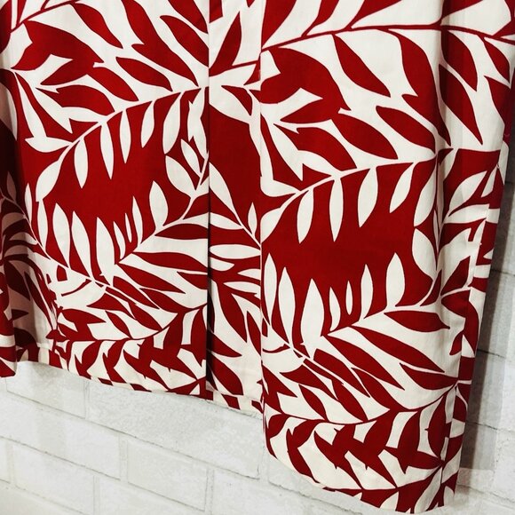 Tahari Tropical Sheath Dress Size 12 Hawaiian Resort Leaf Print Pockets Lined - Picture 8 of 14